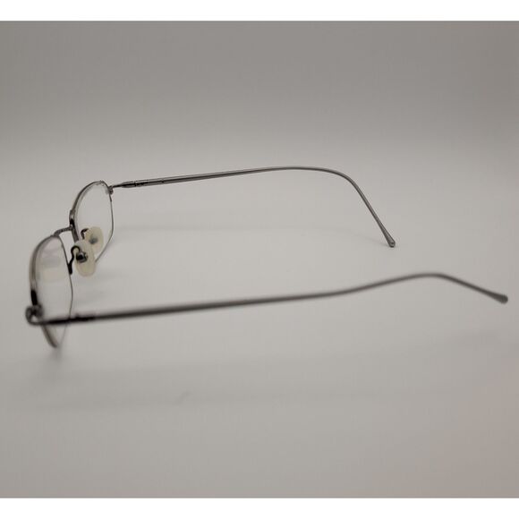 Silver Metal Rectangle Glasses Frame Unisex Optical Eyewear 52-18-135 - Picture 3 of 3